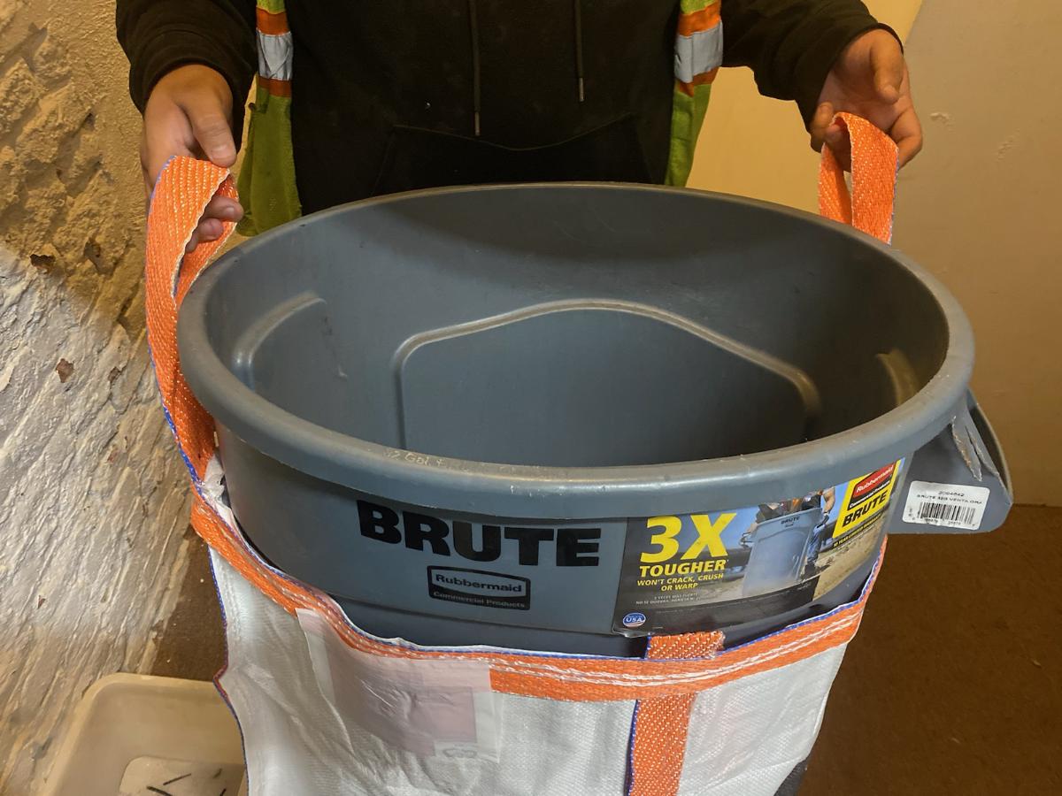 Hero Chute Construction Chute with Trash Can